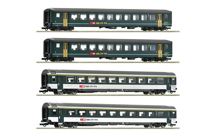 Roco 6200091 Personenwagen-Set 4-tlg EW II+IV SBB, H0