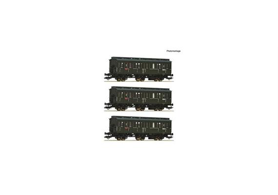 Roco 6200100 3er Set Abteilwag. PKP