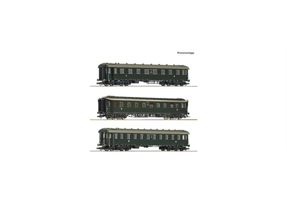 Roco 6200112 3er Set D-Zugwagen PKP