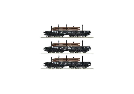 Roco 6600016 3er Set Schwerlastwag. NS