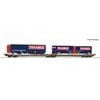 Roco 6600113 Doppeltwg. T3000e Hupac+Transco Trailer + WB