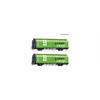 Roco 6600114 2er Set Schiebewandwag. Green Cargo