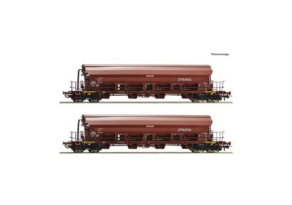 Roco 6600125 2er Set Schwenkdachwag. DR