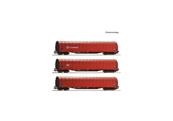 Roco 6600156 3er Set Schiebeplanenwag. DB-AG