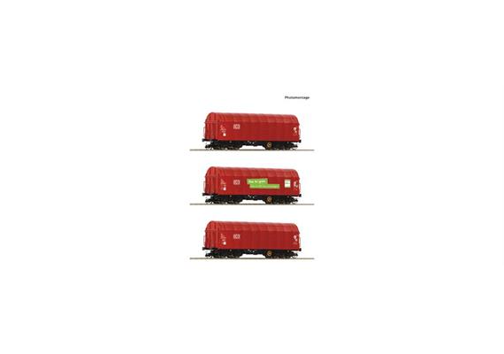 Roco 6680012 3er Set Schiebeplanenwag. DB-A