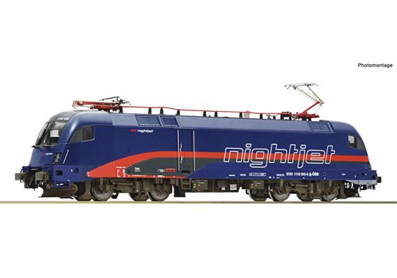 Roco 70496 E-Lok Rh 1116 NightJet ÖBB, H0 DC Digital Sound