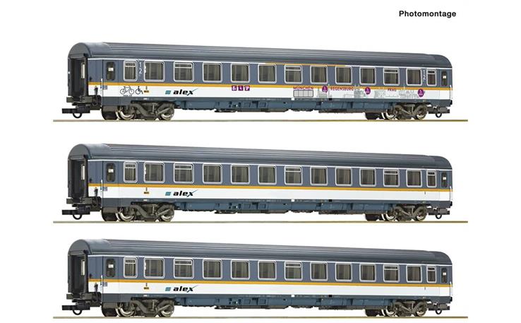 Roco 74018 Eurofima-Wagenset 3-tlg alex, H0