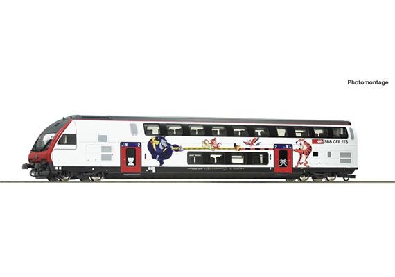 Roco 74718 Doppelstock-Steuerwagen Ticki Park 2. Kl. IC 2020 REFIT SBB, H0 DC Digital