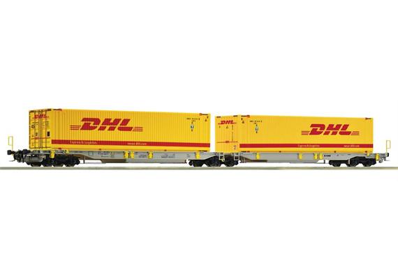 Roco 76421 Doppeltaschen-Gelenkwagen "DHL" AAE, H0