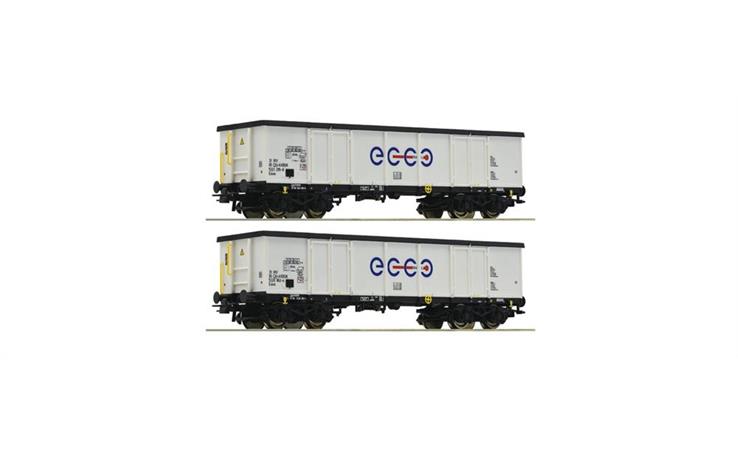 Roco 76731 Offene Güterwagen Set 2-tlg Ecco Rail, H0