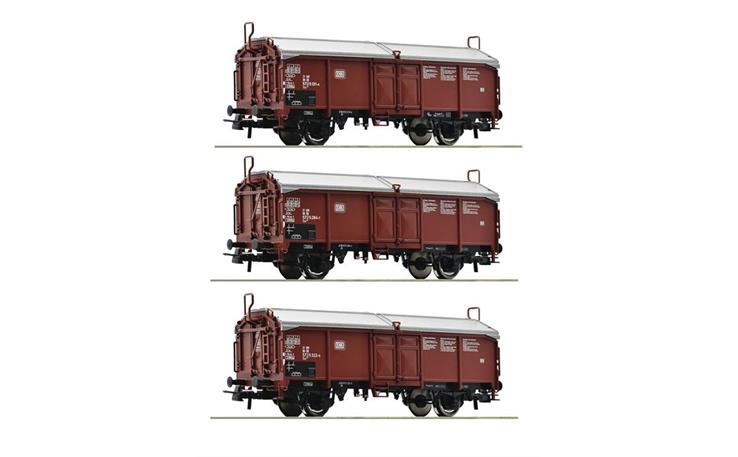 Roco 77050 Schiebedachwagen-Set 3-tlg DB, H0