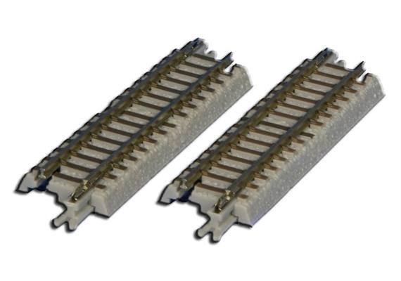 Rokuhan 7297024 Gleis gerade, 55 mm mit Anschlussblende - 2 Stück im Blister