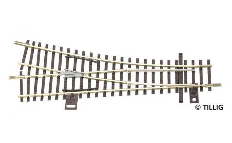 Tillig 83323 Einfache Weiche EW1 rechts 15°, Länge 129,5 mm