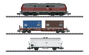 Trix 11146 Startset Güterzug mit Diesellok und drei Güterwagen DB, Spur N