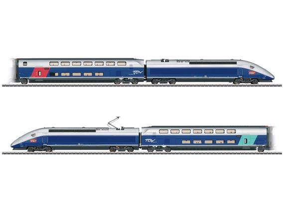 Trix 22381 Hochgeschwindigkeitszug TGV Euroduplex 4-tlg SNCF, H0 DC Digital Sound