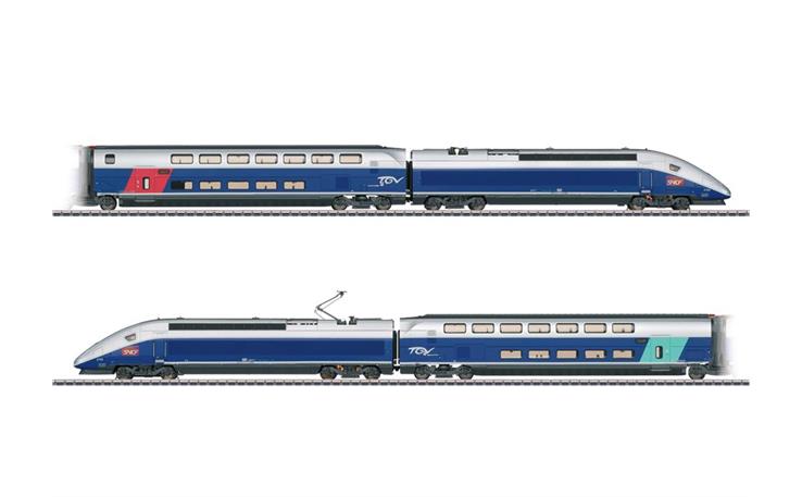 Trix 22381 Hochgeschwindigkeitszug TGV Euroduplex 4-tlg SNCF, H0 DC Digital Sound