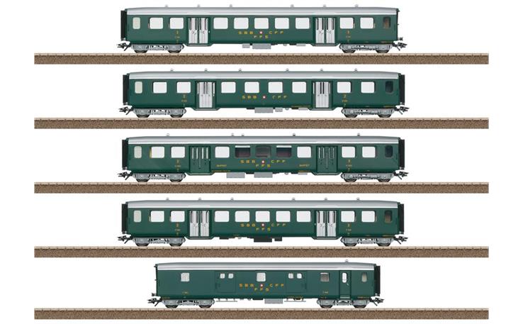 Trix 23134 Leichtstahlwagen-Set 5-tlg SBB, H0 DC