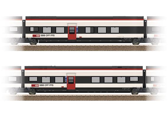 Trix 23282 Ergänzungswagen-Set 2 zum RABe 501 Giruno SBB, H0 DC