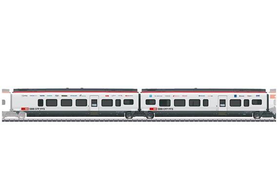 Trix 23285 Ergänzungswagen-Set 2 zum RABe 501 Giruno "Schweiz/Italien" SBB, H0 DC