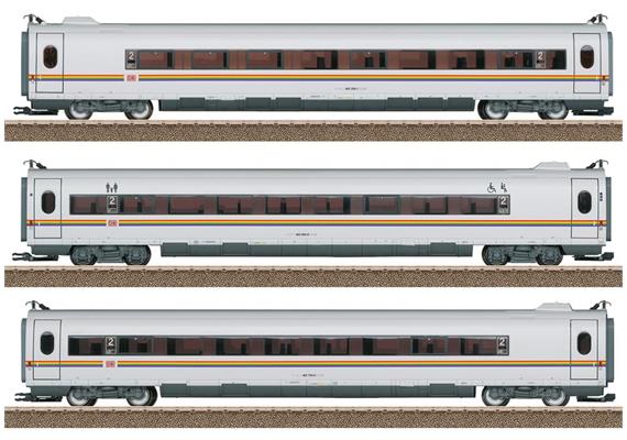 Trix 23391 Ergänzungswagen-Set ICE 3 "railbow" 3-tlg DB, H0 DC