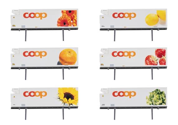 Trix 66583 Zubehör-Set Kühlcontainer "Coop" 6-tlg, Spur N