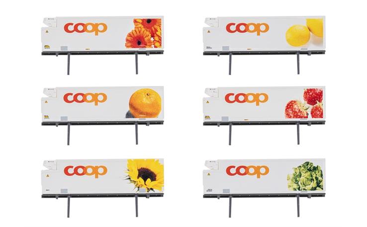 Trix 66583 Zubehör-Set Kühlcontainer "Coop" 6-tlg, Spur N