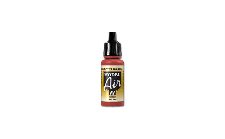 Vallejo 771269 Acrylfarbe Model Air 71269 "Feuerrot" für Airbrush; 18 ml