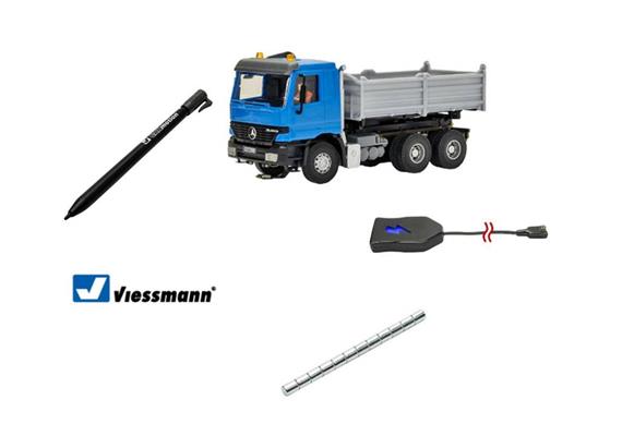 Viessmann 08000 CarMotion Basis Startset, MB ACTROS Muldenkipper mit Rundumleuchten, H0
