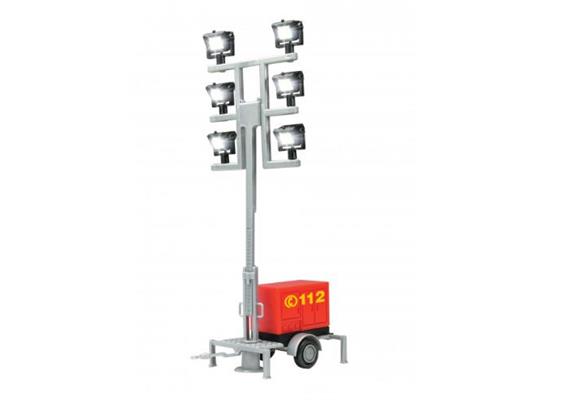 Viessmann 1344 Leuchtgiraffe Feuerwehr auf Anhänger mit 6 LEDs weiss, H0