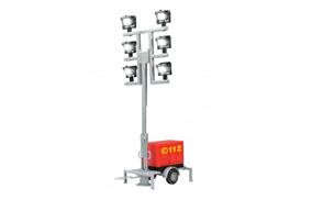Viessmann 1344 Leuchtgiraffe Feuerwehr auf Anhänger mit 6 LEDs weiss, H0