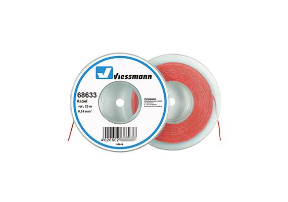 Viessmann 68633 Kabel 25 m, 0,14 mm², rot