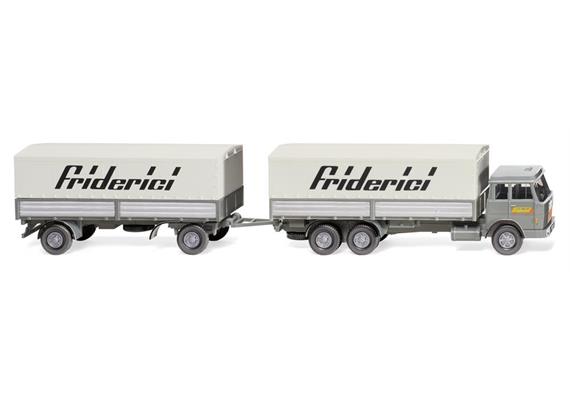 Wiking 47502 Pritschenhängerzug (Hanomag Henschel) "Frideric", 1969-70 1/87