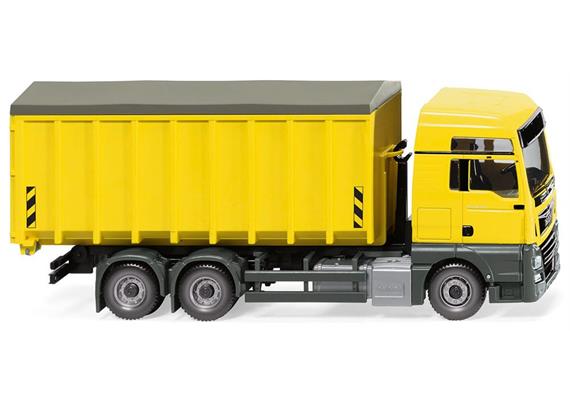 Wiking 67205 Abrollcontainer (MAN TGX Euro 6c/Meiller) - zinkgelb